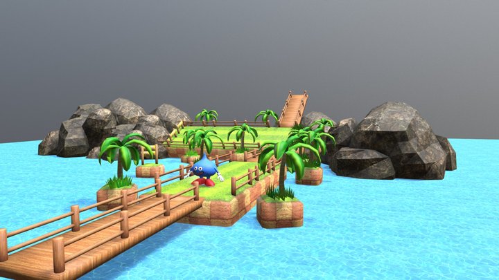 Sonic Slime from Dragon Quest 3D Model