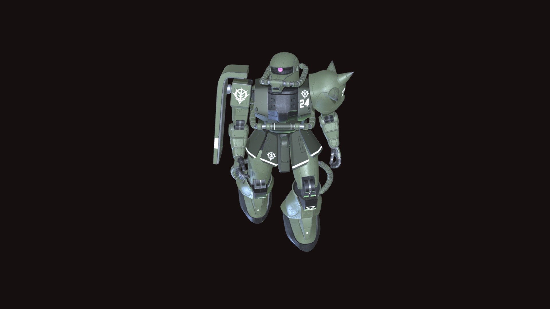 MS-06 Zaku II (V2.0) - 3D model by Debatable [a0f647f] - Sketchfab
