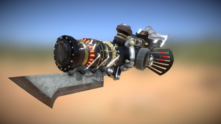 MHW Mods - Choo Choo Train Gunlance Lance 3D Model