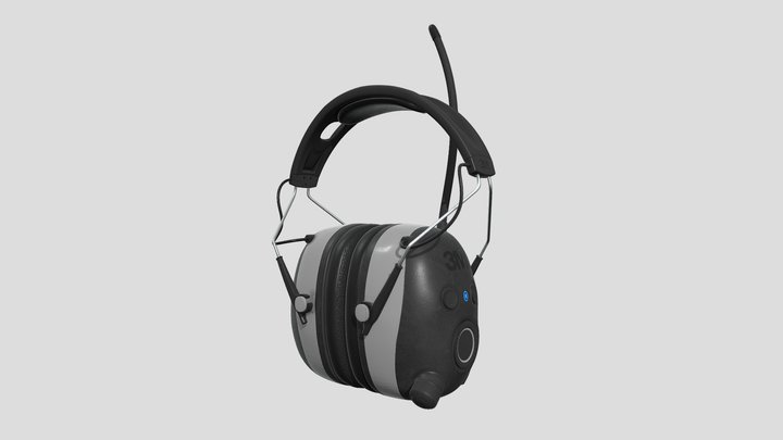 3M WorkTunes Connect + AM/FM Bluetooth Headset 3D Model