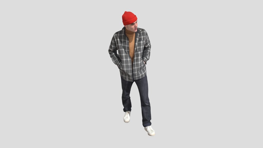 Guy In The Plaid Shirt Walking