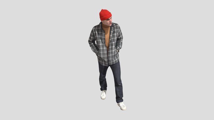 Guy In The Plaid Shirt Walking – Free 3D Model STL