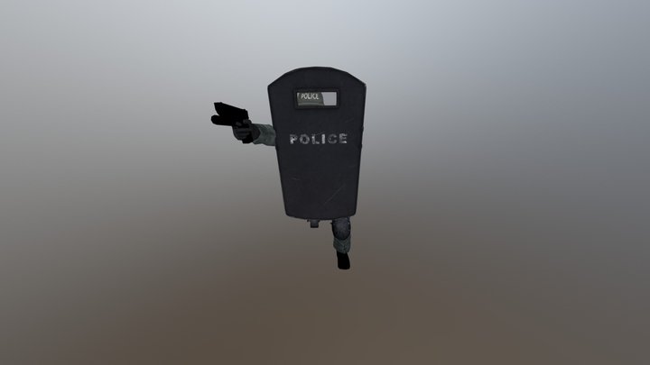 Riot Police w/ Shield Animation Pack 3D Model