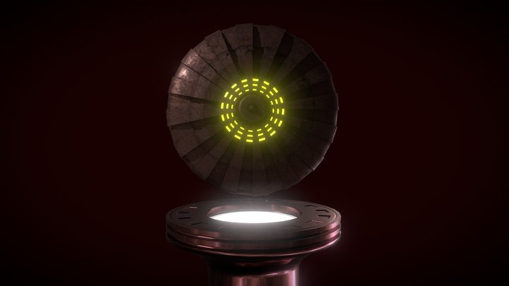 Sci-Fi Shield 3D Model / Futuristic shield /