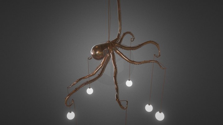 Octopus Chandelier 3D Model