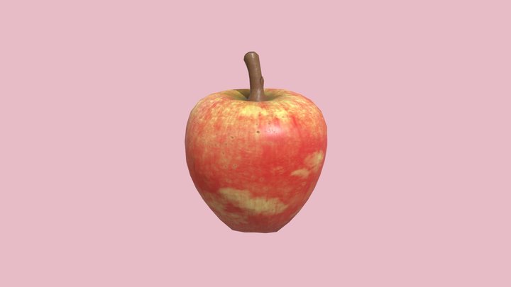 Pink Lady Apple 3D Model