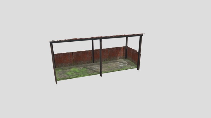 Metal sheet shed 3D Model