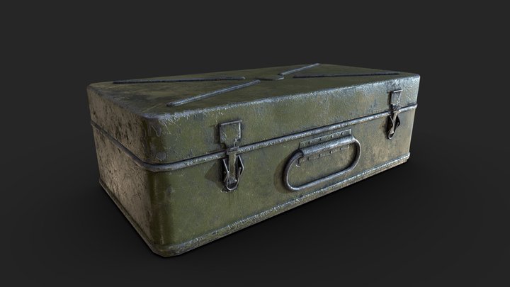 Metal Box WW2 (game-ready) 3D Model