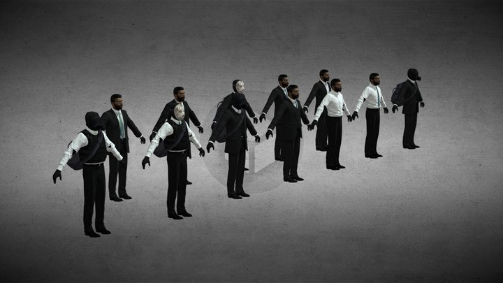 All the suits Models for cameramen 3D Model