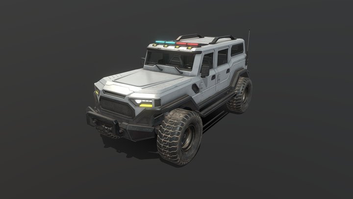 Police Pursuit APC Armor SUV Vehicle 3D Model