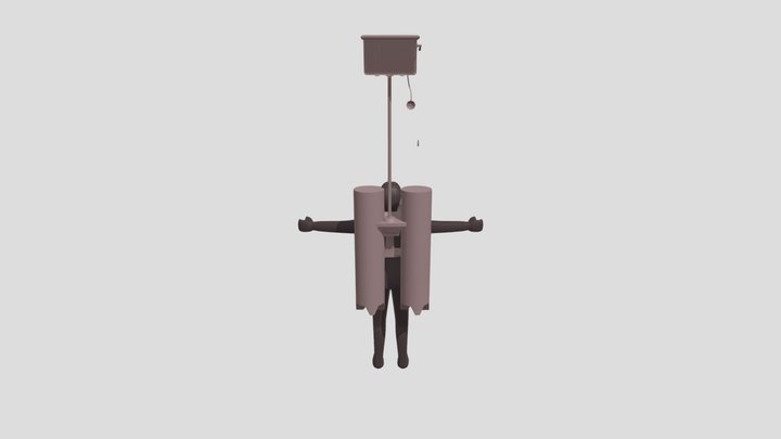 Skibidi man 3D Model