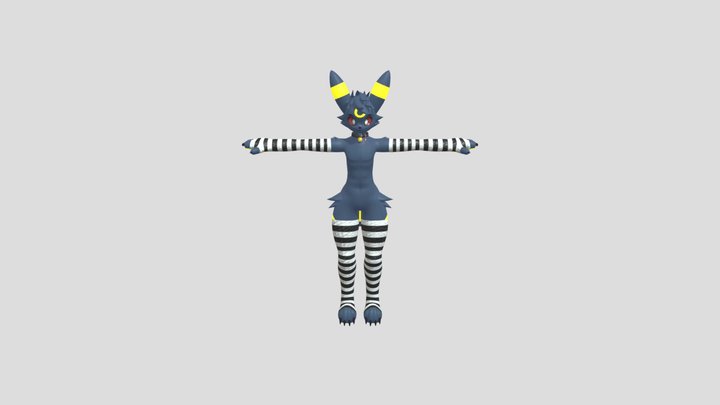 Umbreon femboy kimono 3D Model
