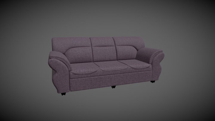 three seater sofa 3D Model