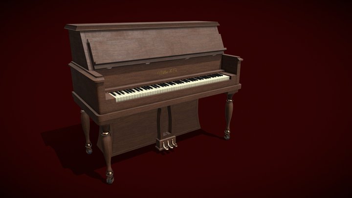 Upright piano 3D Model