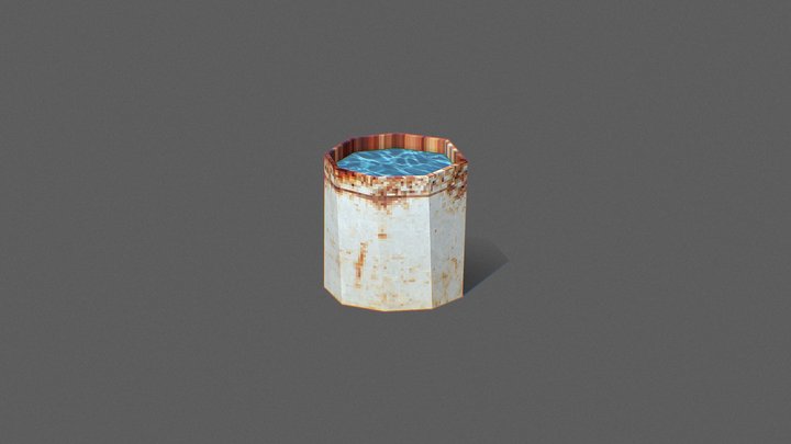 PS1 Style Rusty Barrel 3D Model