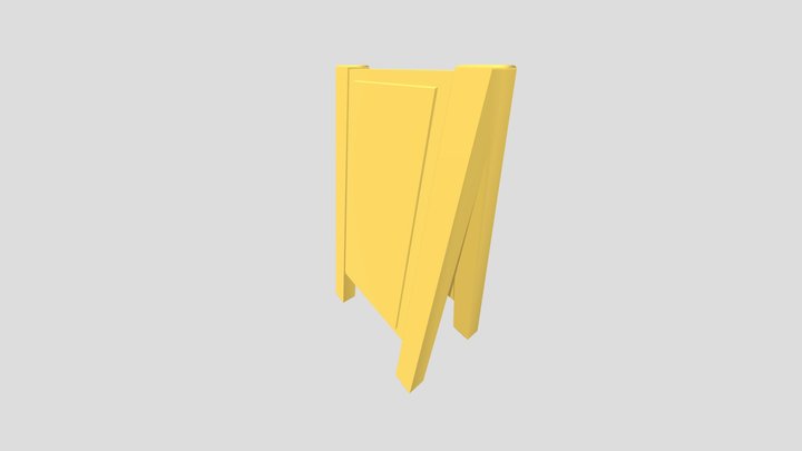wet floor sign 3D Model