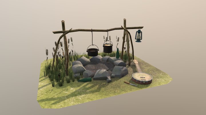 DAE 5 Finished props - Forest loner 3D Model