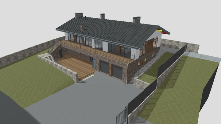 Угловаяч лестница 3D Model