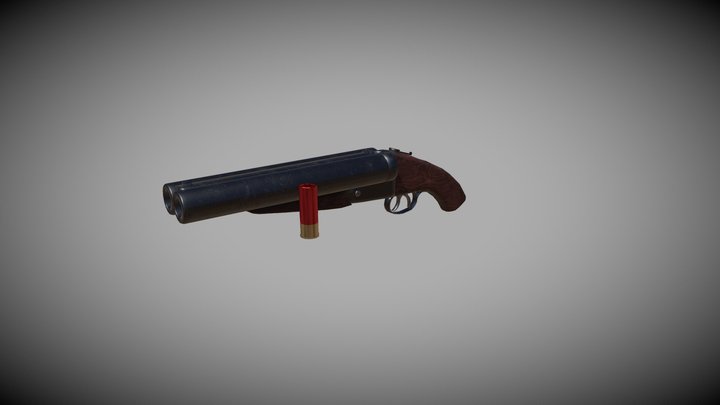 Double barrel short shotgun 3D Model