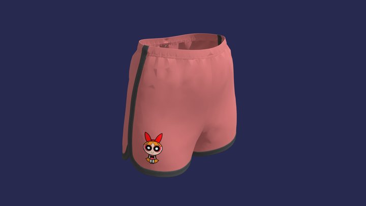 Girl Trousers Shorts1001 3D Model