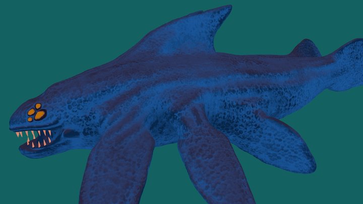 Abyssal Whale Creature 3D Model