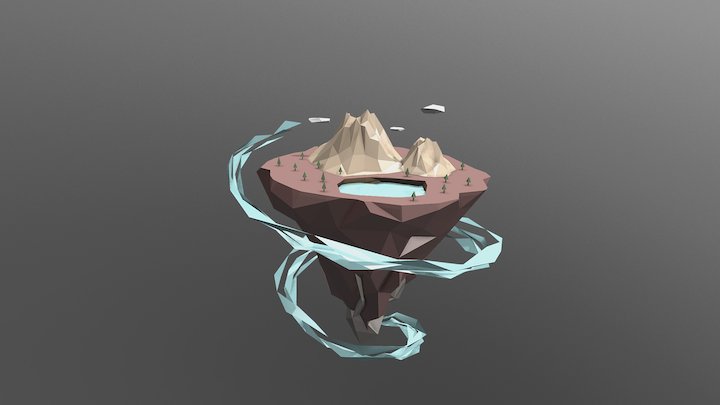 Fantasy low poly islands | TUTPAD Course model 3D Model
