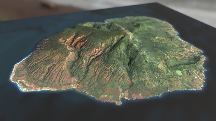 Kauai Island, Hawaii - Pacific Ocean 3D Model