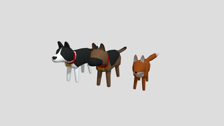 Dogs&Fox 3D Model