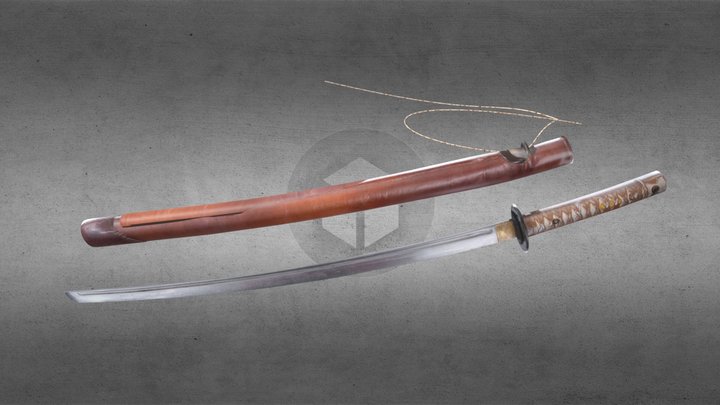 Sword and scabbard 3D Model