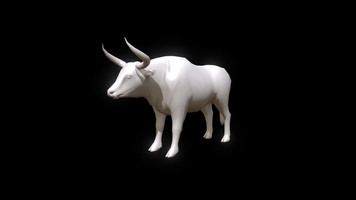 Bull Low Poly Game Asset – Free 3D Model STL