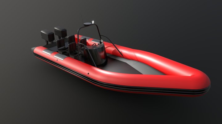 Zodiac boat 3D Model