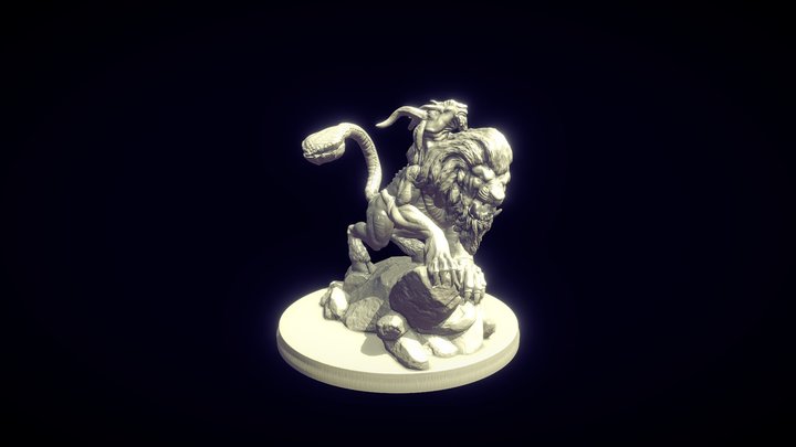Chimera Mythological Creature 3D Model