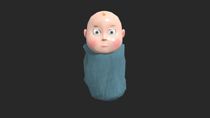 Baby_Mom And chicken 3D Model
