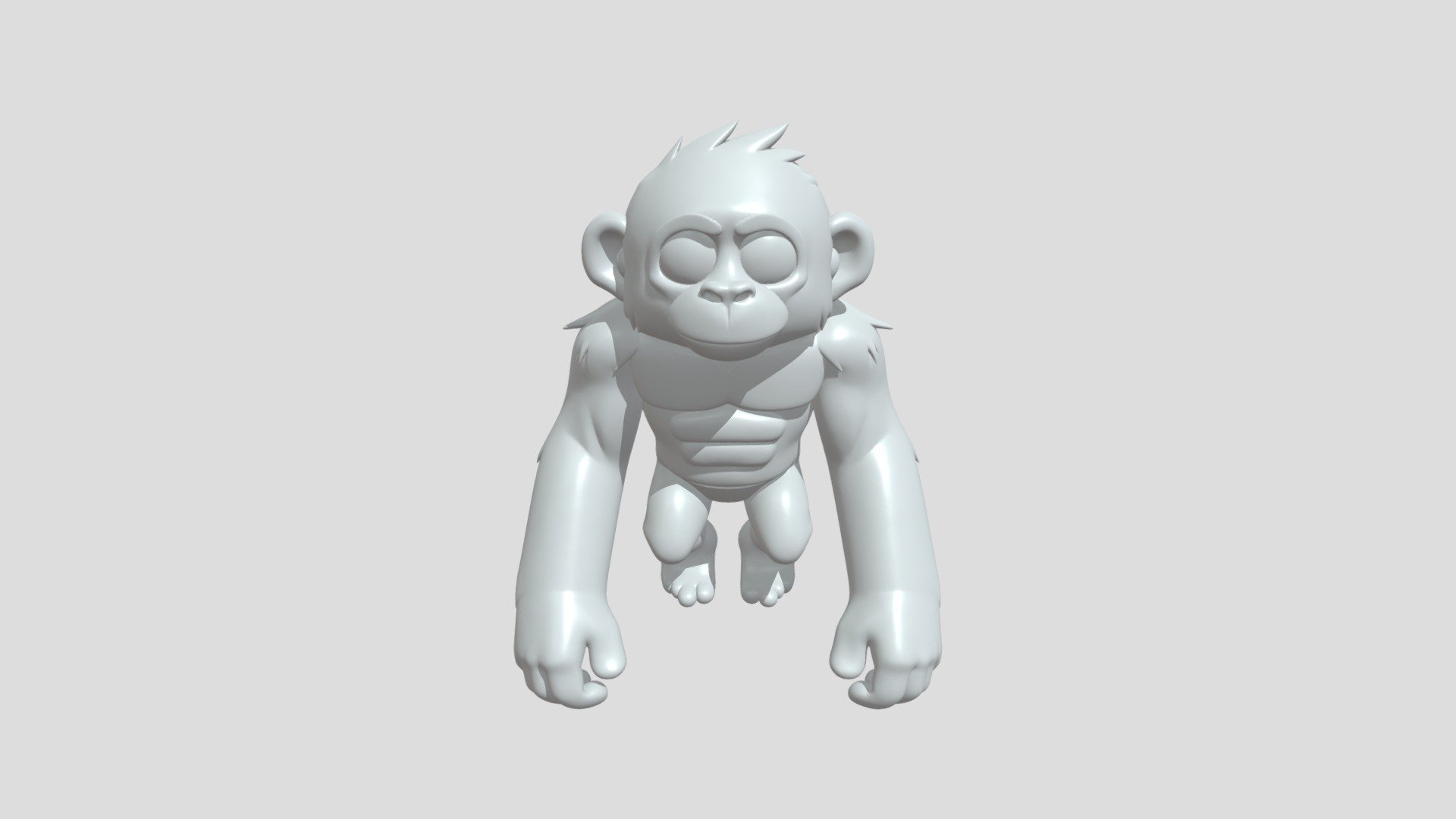 Cartoon muscular monkey - 3D model by Shanep1007 [a10c774] - Sketchfab