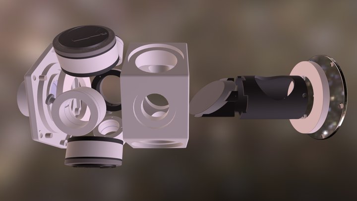 Exploded Turret 3D Model