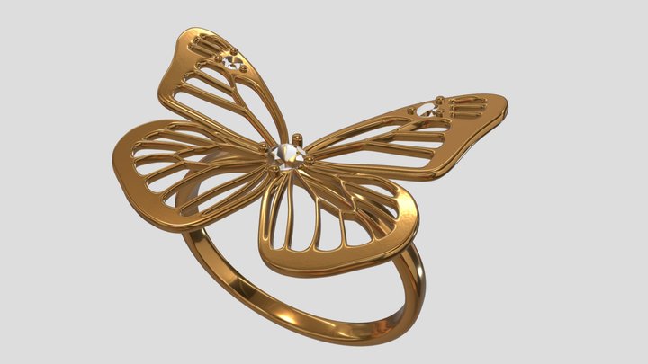 Butterfly Ring 3D Model