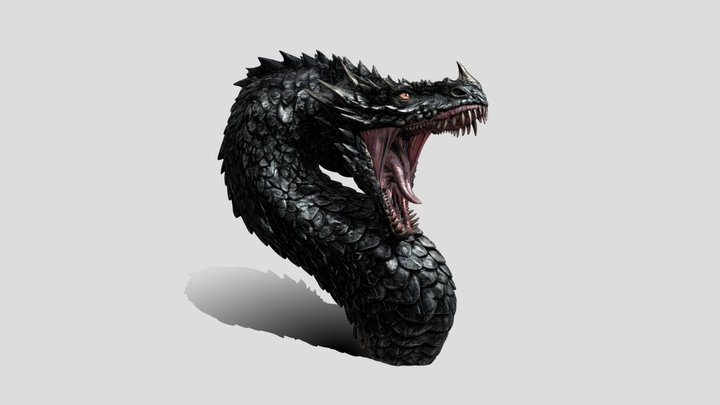Emerald Dragon snake 3d Model Free – Modèle 3D gratuit STL