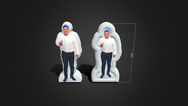 Proyecto, Persona Silueteada inflable 3D Model