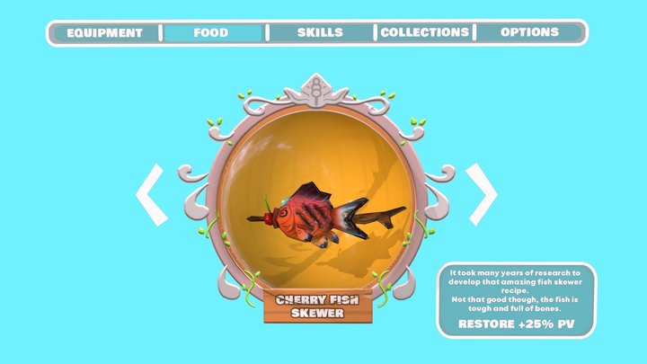 Fish Skewer 3D Model