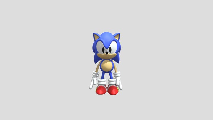 sonic the hedgehog-rigged 3D Model