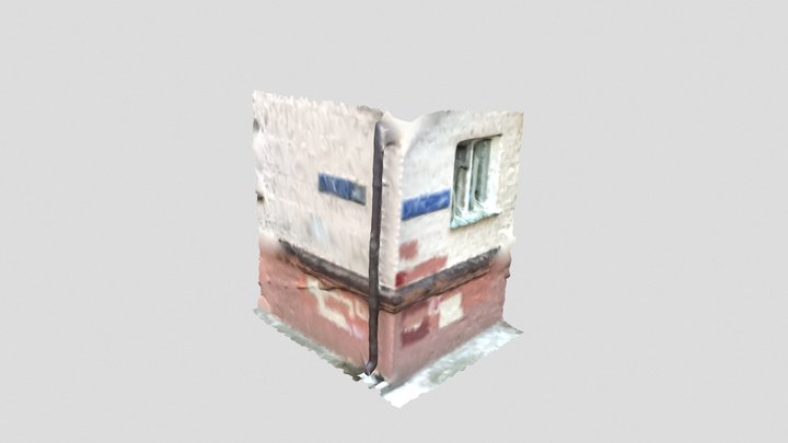Угол здания 3D Model