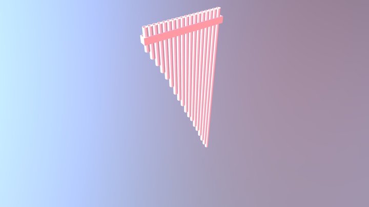Flauta pan 3D Model