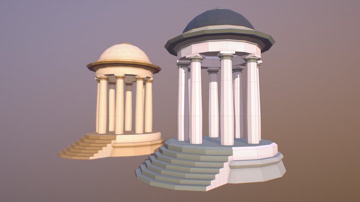 Arbour Rotunda ( Low Poly ) – Free 3D Model STL