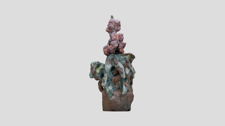 鉢の花4-1-2（ブロンズ） 3D Model