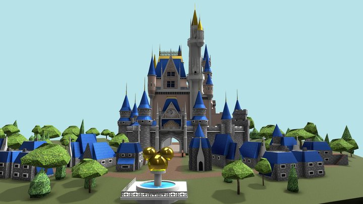 3P_Proj4_Joseph_St_Arnault_Disney_Castle 3D Model