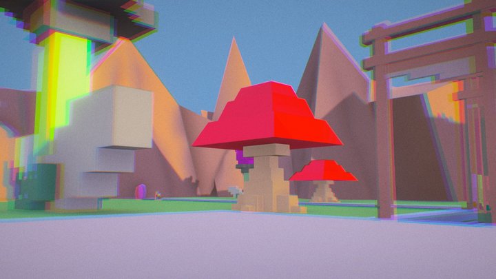 Mushroom Valley 3D Model