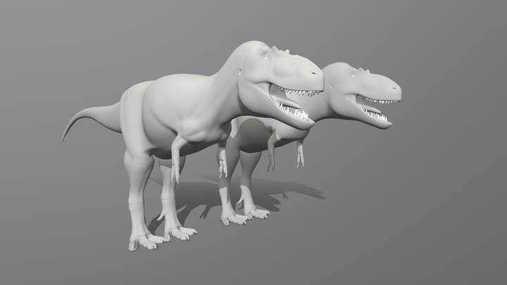 Daspletosaurus base mesh 3D Model