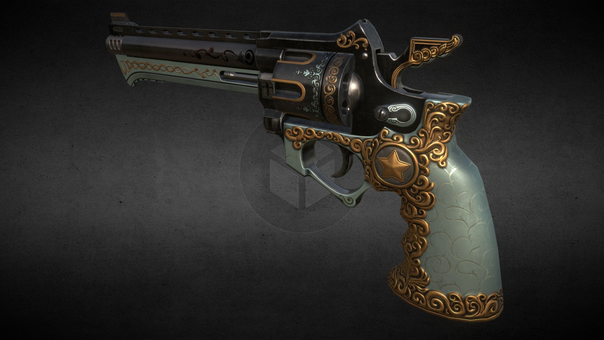 Sheriff_Gun_v09 - 3D model by leonik88 [a11f721] - Sketchfab