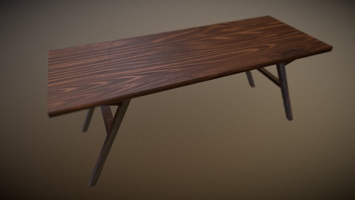Wood Table 5 3D Model