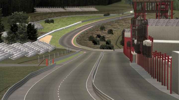 Spa Francorchamps 1992 layout 3D Model